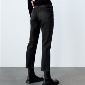 Zara High Rise Regular Fit Ankle Jean